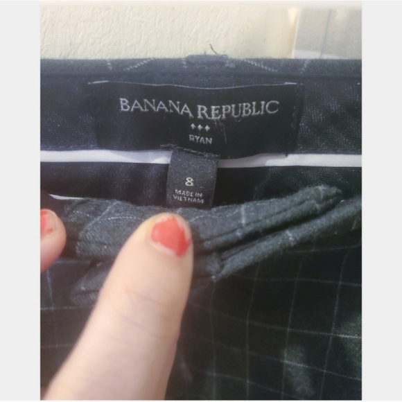 NWOT Banana Republic Windowpane Ryan Professional Straight Slim Trouser Pants - Picture 5 of 9